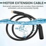 9 Pin E-Bike Motor Extension Cable, Waterproof Wheel Motor Extension Cable for Electric Bike and Escooter Female to Male Electric Bike Wire E-Bike Cable Conversion Kit, 1.5 x 600mm