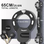 Mezelon Electric Scooter Lock, 8mm Chain Lock Bike Locks Heavy Duty Anti Theft with 3 Keys for E-Bike/Electric Scooters