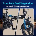 VeloTek 14" Campus Electric Bike, 20 MPH, Dual Disc Brake, Portable and Comfort, Foldable E-Bike for Adults (302-10A)