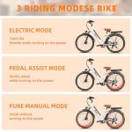 Axiniu 26" Step-Thru Electric Bike for Adults