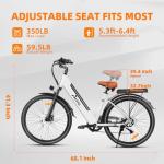 Axiniu 26" Step-Thru Electric Bike for Adults