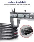 NDakter Bike Lock, 4FT Electric Scooter Combination Cable Lock with Mounting Bracket,Ideal Anti Theft Bicycle Locks for Mountain Bike, Road Bike, Electric Bicycle(12mm)