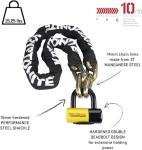 Kryptonite New York FAHGETTABOUDIT 1415 Bike Chain Lock, 3.25 Feet Long 14mm Steel Chain 15 Pounds Heavy Duty Anti-Theft Bicycle Lock with Keys, 10/10 Security Rating for E-Bike E-Scooter Motorcycle