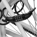 Retrospec Grizzly Bike Lock - 6ft Anti-Theft Cable with 4-Digit Combination & Mounting Bracket - Secure Mountain & eBike Accessory