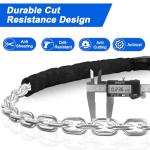NDakter Upgrade Bike Chain Lock with 4 Digit Combination and 2 Keys, 3.2/4.28 Ft Heavy Duty Anti-Theft Bicycle Lock, 2 Ways to Unlock High Security Scooter Locks for Ebike, Escooter, Door