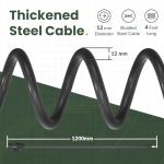 Titanker Bike Lock, Bike Lock Cable 4 Feet Coiled Secure Bicycle Locks with Keys Scooter Locks Bicycle Locker 1/2 Inch Thick Heavy Duty Anti Theft Bike Cable Lock with Mounting Bracket
