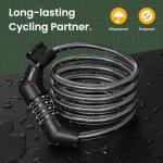 Titanker 4FT Self-Coiling Bike Lock Cable