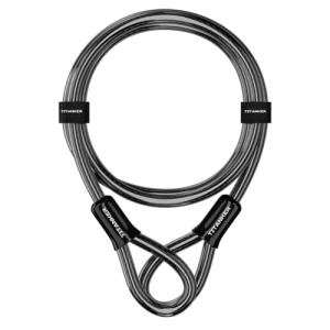 Heavy-Duty Steel Bike Cable Lock with Loops