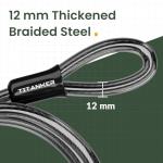Heavy-Duty Steel Bike Cable Lock with Loops