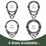 Heavy-Duty Steel Bike Cable Lock with Loops