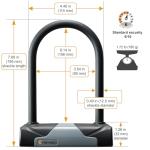Heavy Duty Bike U-Lock with Security Cable