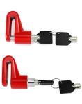 QWORK Motorcycle Bike Anti-Theft Wheel Disc Brake Lock, 2 Pack Safety Disc Wheel Lock with Keys, Keyed Differently Mountain Road Bike Padlock