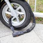 INTEKIN Anti-Theft Heavy Duty Bike Lock, 4FT, Black, Key Lock, Portable, Wide Application