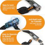 eMjollRay E-Scooter Lock,E-Scooter Chain Lock with 2 Keys,2.62 ft Heavy Duty Anti-Theft Bike Chain Lock,Security Chain Links Lock for E Scooters,Bikes,Motorcycle,Gates(6mm Thick)