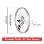AW 24" Electric Front Wheel E-Bike Conversion Kit
