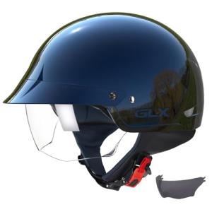 GLX M14 Cruiser Half Face Helmet with Visor