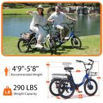 Soumye 20" Folding Electric Tricycle for Adults