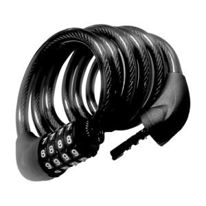 Bike Cable Lock 6FT Long, 4 Digit Resettable Combination Lock, Heavy Duty Steel Cable with Waterproof Vinyl Coating Anti Theft Security Lock for Road Bike E-Bike Scooter Fence Gate Toolbox