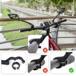 BriskMore Bike Handlebar Mirrors 1 Pair, High–Definition Convex Scratch Resistant Glass Lens,Safe Rearview Bicycle Mirrors(Right And Left Side) BT-016