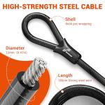 Sportneer Heavy Duty U-Lock with Security Cable