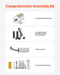VEVOR 2000W Electric Brushless DC Motor Kit - 48V 4300rpm Motor with Upgraded Speed Controller and Throttle Grip Kit for Go Karts E-Bike Motorcycle Scooter DIY