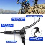 TOBWOLF Upgrade Four-Piston MTB Disc Brake Set, Hydraulic Brakes Kit with 160mm Rotors & Ceramic Brake Pads, Left Front 85cm & Right Rear 145cm Disc Brake Conversion Kit for Mountain Bike E-Bike