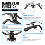 ECOTRIC Electric Tricycle for Adults,750W 48V 22.4AH Removable Battery,Fat Tire 7 Speeds Adult Electric Tricycle with Basket （White）