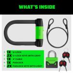 Heavy Duty Anti-Theft Bike Lock Set