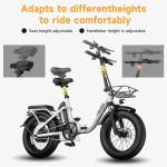 Folding Electric Bike for Adults with Fat Tires