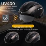 Shinmax Adult Bike Helmet with Magnetic Goggles