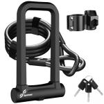 Sportneer Heavy Duty Bike U Lock with Cable