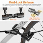 Sportneer Heavy Duty Bike U Lock with Cable