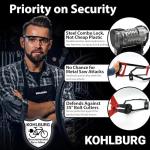 KOHLBURG Folding Bike Lock [43”] Bolt Cutter Proof with 4-Digit Combination Code & Bracket - Long Foldable Bike Lock of Heavy Duty Anti Theft Security Level for Bicycle e-Bike MTB & Scooter