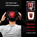 Shinmax Bike Helmet with USB Rechargeable Light & Detachable Goggles