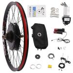 27.5Inch Electric Bicycle Conversion Kit, 72V 2000W E-Bike Rear Wheel Hub Motor with Mutifunction LCD Display & Pedal Assistant Sensor, 60N.M 7-Speed Flywheel E-Bike Conversion Set US Stock