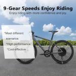 27.5Inch Electric Bicycle Conversion Kit, 72V 2000W E-Bike Rear Wheel Hub Motor with Mutifunction LCD Display & Pedal Assistant Sensor, 60N.M 7-Speed Flywheel E-Bike Conversion Set US Stock