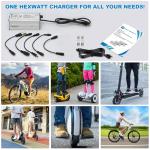 Hexwatt 54.6V 2A Charger for 48V Lithium-ion Battery ebike Electric Bike Electric Scooter Hoverboard Battery Charger Replacement with 6 Connectors