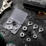 12 Pcs Bike Wheel Axle Nut and Safety Washer Kit 3 Sizes Bicycle Hub Flanged Hardware Nuts Steel Flange Nuts Wheel Retaining Bicycle Hook Hub Parts for Front and Rear Bike Wheel Mountain Road