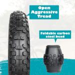 BALINGE 2 Pack Fat Tire for Ebike Mountain Bike Heavy Duty High-Performance Wear-Resistant E-Bike Mountain Snow Bike Tire 20" x 4"，Black，2 Tires 2 Tubes 2levers