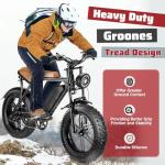 BALINGE 2 Pack Fat Tire for Ebike Mountain Bike Heavy Duty High-Performance Wear-Resistant E-Bike Mountain Snow Bike Tire 20" x 4"，Black，2 Tires 2 Tubes 2levers