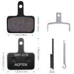 AGPTEK Bike Brake Pads, High-Performance Brake Pads, Disc Brake Pads & Spring for Mountain Bike Disc Brakes,Bike Pads Compatible with TRP Tektro Shimano Deore Br,(Semi-Metallic, Black)