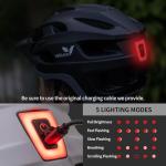 Veltuno Bike Helmet for Adults, Lightweight Mountain Bicycle Helmet with USB Rechargeable LED Rear Light, Removable Sun Visor for Women, Men, Suitable for Cycling and Commuting (Black, Medium)