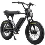 MACFOX X1S 2025 Ebikes for Adults, 750W Electric Bike Wheelie 25 MPH Max Speed, 38 Miles Range(PAS1), 20"x4" Fat Tires, City/School Commuting Electric Bike (UL2849, Class-3) (Black - Standard)