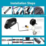 (UL certificated) 52V 25Ah Ebike Batterey W/Grade A Cells - Lithium Ion Battery Pack for 48Volt 1000W 1500W Electric Bicycle Conersion Kit Bafang and Front Rear Wheel Kit