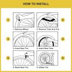 MOHEGIA EBike Fat Tire Replacement Set: 2 Pack 20 x 4.0-inch Folding Bicycle Tires, Inner Tubes, and Tire Levers, High-Performance Puncture-Resistant and All-Terrain with Offroad or Trail Riding