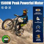 Powerful 1400W Adult Electric Mountain Bike