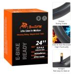 YUNSCM 2-PCS 24 X 4.0 Heavy Duty E-Bike Tire Tubes 24x4.0/4.5 AV32mm Schrader Valve (102/114-507) Inner Tubes Compatible with 24x4.0 24x4.10 24x4.25 24x4.3 24x4.50 Electric Bike Bicycle Fat Tire Tubes