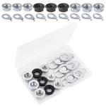 SAVITA 12pcs Carbon Steel Bike Wheel Flanged Axle Nut Kit, M8/M9.5/M10 Thread Sizes for Mountain Bike Front and Rear Wheel