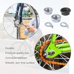 SAVITA 12pcs Carbon Steel Bike Wheel Flanged Axle Nut Kit, M8/M9.5/M10 Thread Sizes for Mountain Bike Front and Rear Wheel