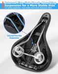 Phroxbik Comfortable Bike Seat with Internal Shock Absorbing Suspension, Padded Bicycle Seat Cushion for Men Women Comfort, Bike Saddle for Road Bike, Mountain Bike, Ebike, City BIike, Stationary Bike